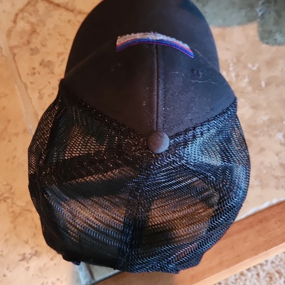 Patagonia Black Cap with Colorful Mountain Design Unisex